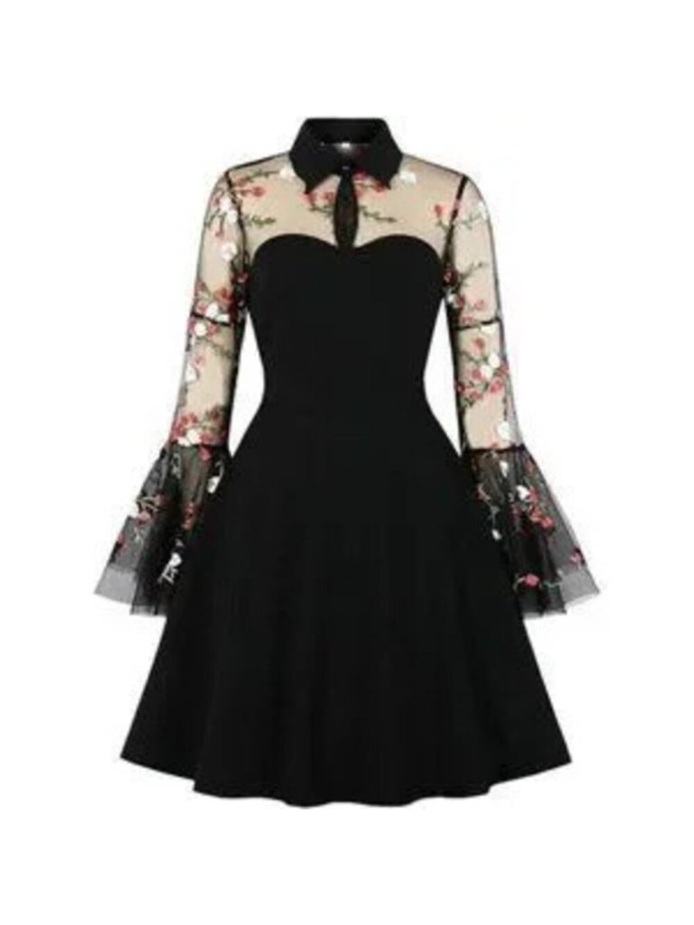 Women's Vintage Polka Dot 1950s Audrey Retro Rockabilly Dress Swing Dress